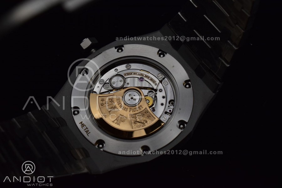Royal Oak 41mm 15400 APSF 1:1 Best Edition Black Textured Dial on SS Bracelet A3120