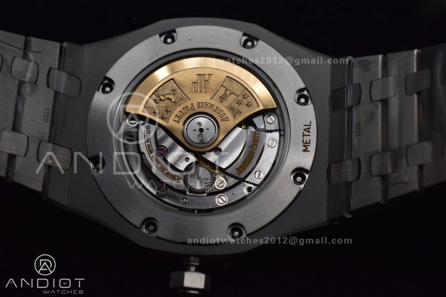 Royal Oak 41mm 15400 APSF 1:1 Best Edition Black Textured Dial on SS Bracelet A3120
