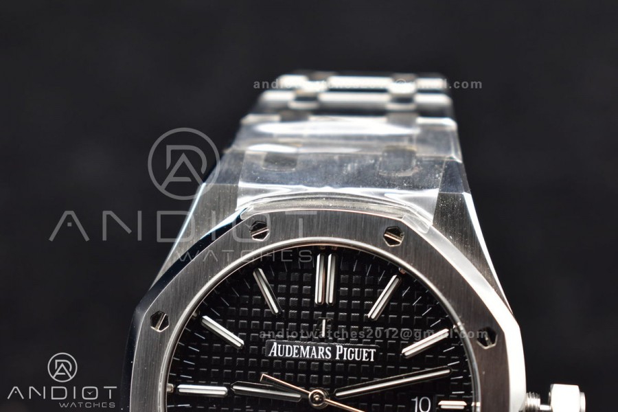 Royal Oak 41mm 15400 APSF 1:1 Best Edition Black Textured Dial on SS Bracelet A3120