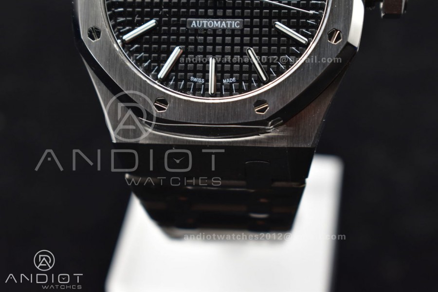 Royal Oak 41mm 15400 APSF 1:1 Best Edition Black Textured Dial on SS Bracelet A3120