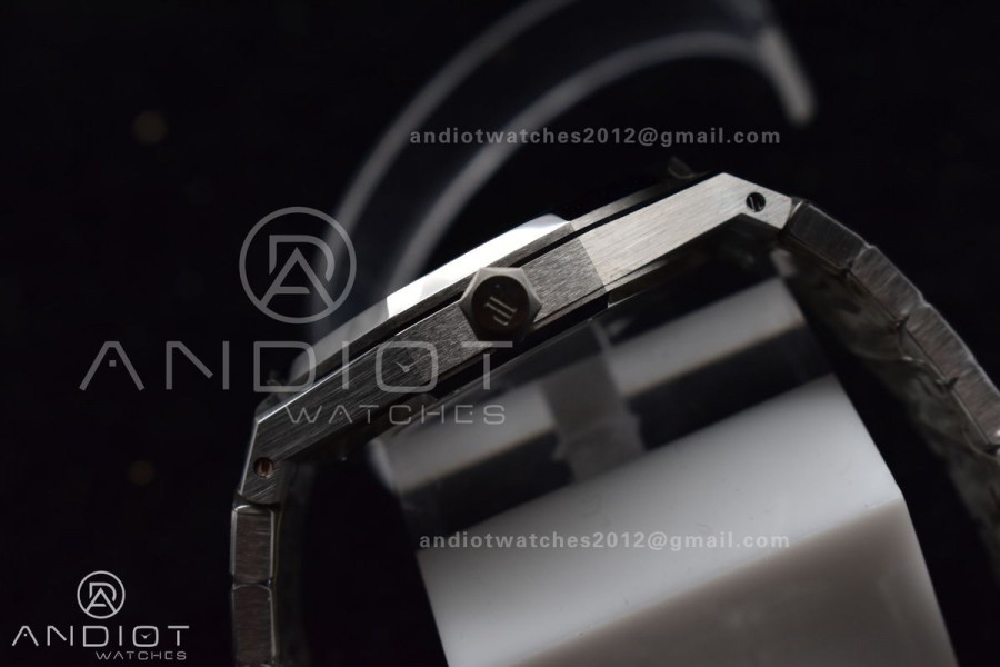 Royal Oak 41mm 15400 APSF 1:1 Best Edition Black Textured Dial on SS Bracelet A3120