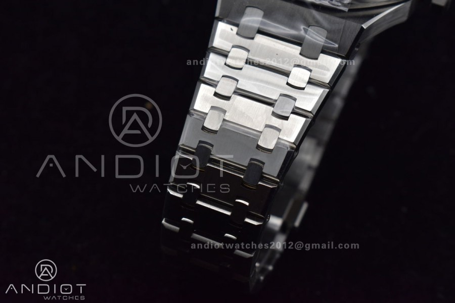 Royal Oak 41mm 15400 APSF 1:1 Best Edition Black Textured Dial on SS Bracelet A3120