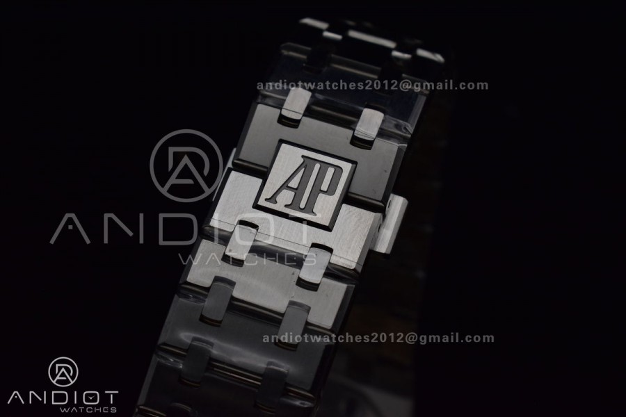 Royal Oak 41mm 15400 APSF 1:1 Best Edition Black Textured Dial on SS Bracelet A3120