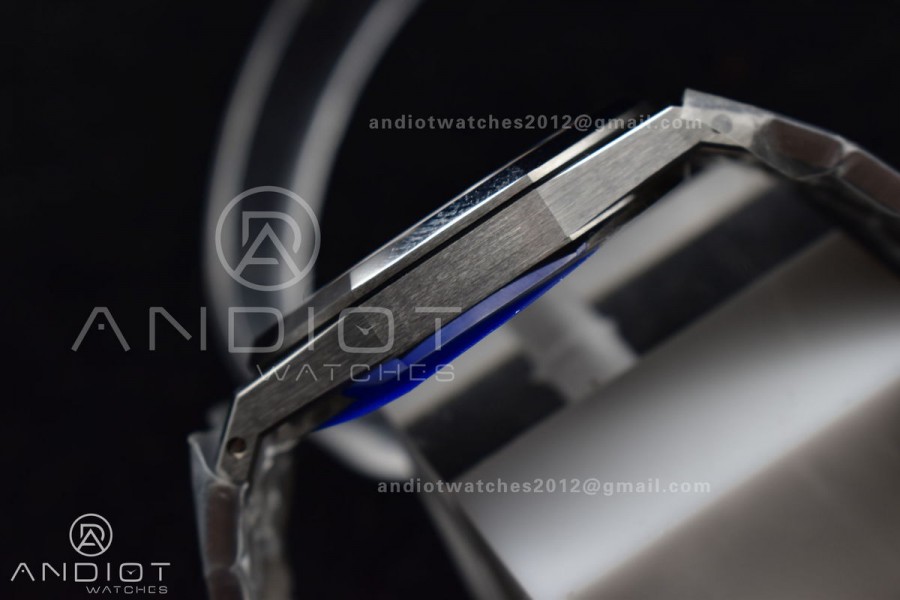 Royal Oak 39mm 15202 SS ZF 1:1 Best Edition Blue Textured Dial on SS Bracelet A2121 