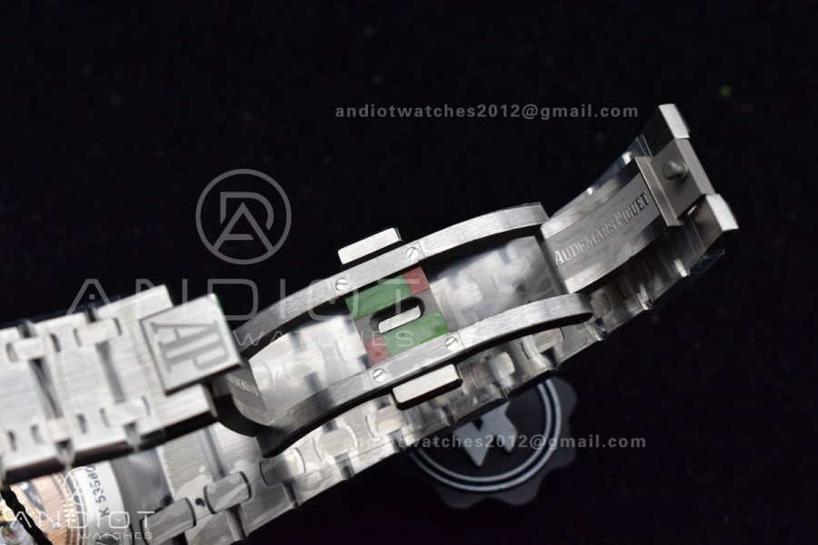 Royal Oak 39mm 15202 SS ZF 1:1 Best Edition Blue Textured Dial on SS Bracelet A2121 