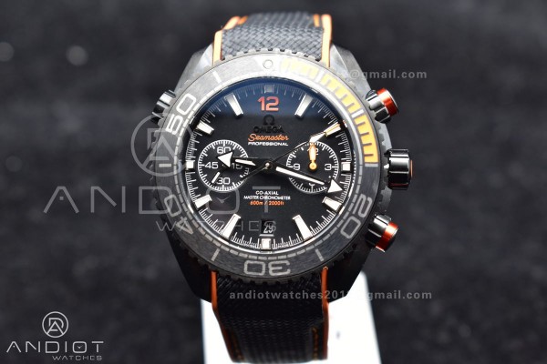 Planet Ocean Master Chronometer OMF DLC Black/Oran...