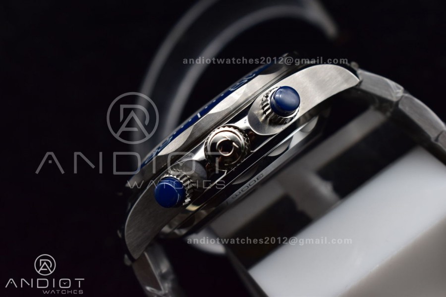 Seamaster 300M Chrono SS OMF 1:1 Best Edition Blue Dial on SS Bracelet A9900 