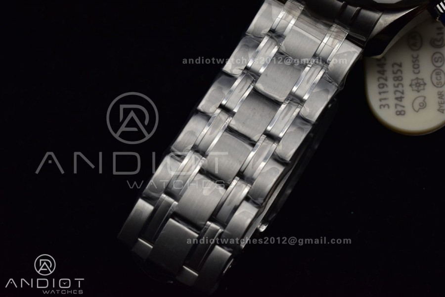 Seamaster 300M Chrono SS OMF 1:1 Best Edition Blue Dial on SS Bracelet A9900 