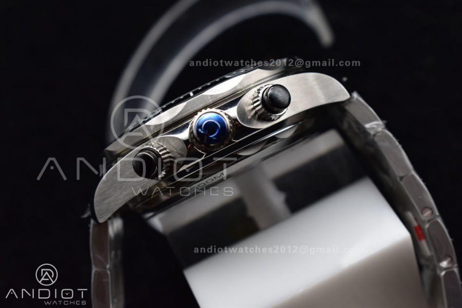 Seamaster 300M Chrono SS OMF 1:1 Best Edition Black Dial on SS Bracelet A9900 
