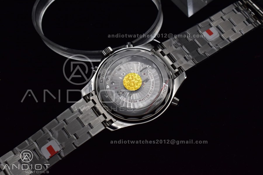 Seamaster 300M Chrono SS OMF 1:1 Best Edition Black Dial on SS Bracelet A9900 