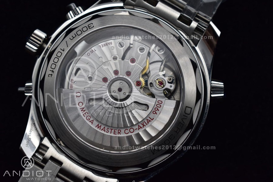 Seamaster 300M Chrono SS OMF 1:1 Best Edition Black Dial on SS Bracelet A9900 