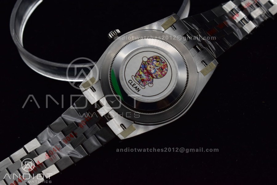 DateJust 41 126334 Clean 904L Steel Grey Stick Dial on Jubilee Bracelet 3235