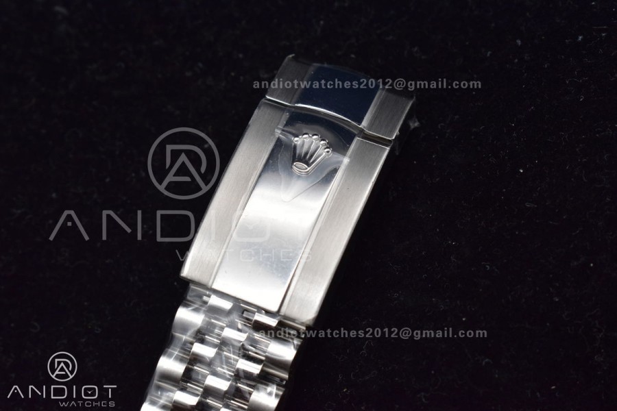 DateJust 41 126334 Clean 904L Steel Grey Stick Dial on Jubilee Bracelet 3235
