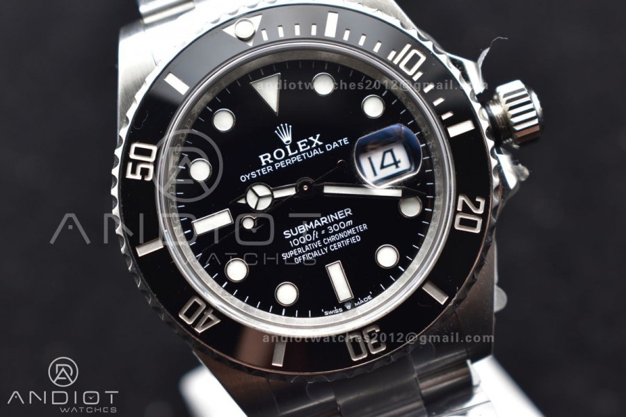 Submariner 41mm Clean 126610 LN Black Ceramic 904L Steel 3235 