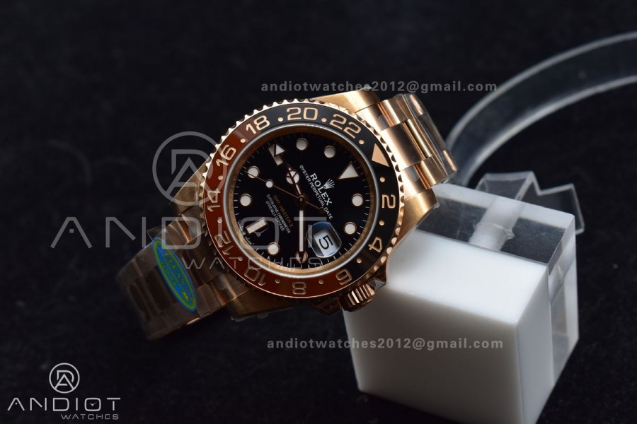 GMT-Master II 126715CHNR Black/Red Ceramic Clean Factory Best Edition on SS/RG Bracelet DD3285 CHS