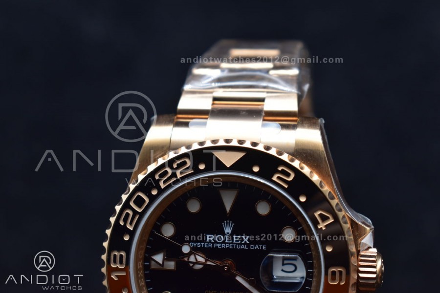 GMT-Master II 126715CHNR Black/Red Ceramic Clean Factory Best Edition on SS/RG Bracelet DD3285 CHS