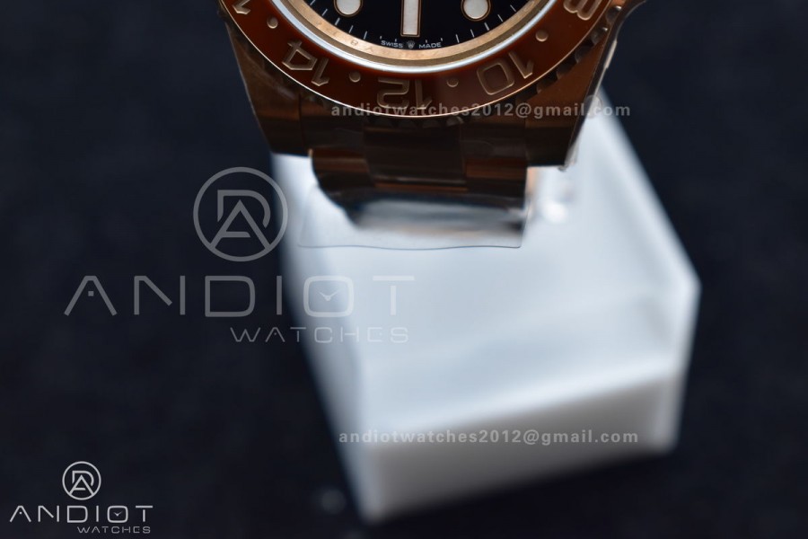 GMT-Master II 126715CHNR Black/Red Ceramic Clean Factory Best Edition on SS/RG Bracelet DD3285 CHS