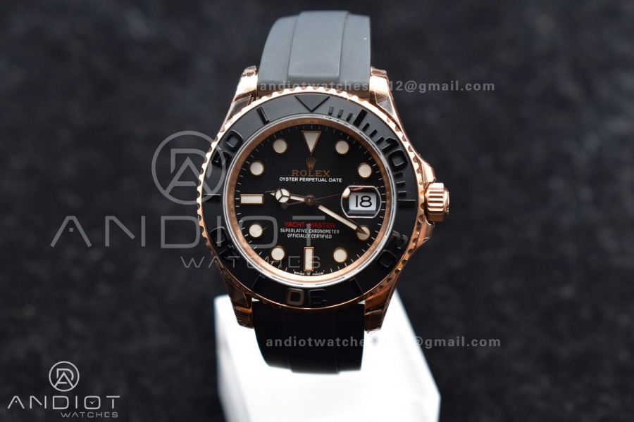 Yacht-Master 126655 VSF 1:1 Best Edition Black Ceramic Bezel on Oysterflex Rubber Strap VS3235