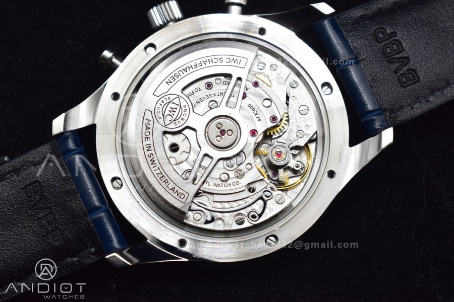 Portuguese Chrono IW371620 ZF 1:1 Best Edition White/Blue Dial on Blue Leather Strap A69355