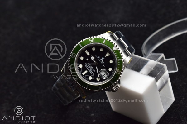 Submariner 16610 LV Green 904L Steel ARF1:1 Best E...