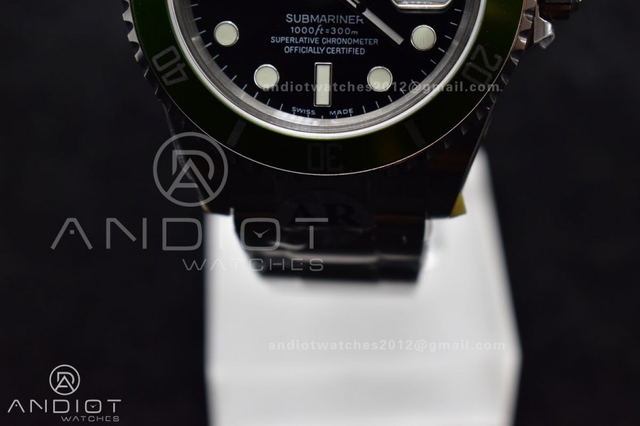 Submariner 16610 LV Green 904L Steel ARF1:1 Best Edition on SS Bracelet SH3135 V2