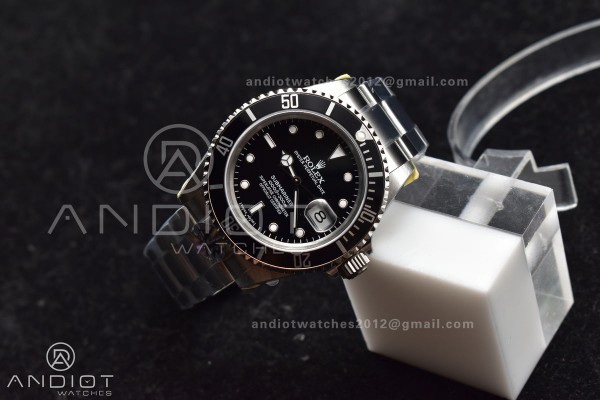 Submariner 16610 LN Black 904L Steel ARF1:1 Best E...