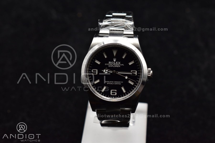Explorer 124270 36mm 904L Steel Clean 1:1 Best Edition Black Dial on SS Bracelet VR3230