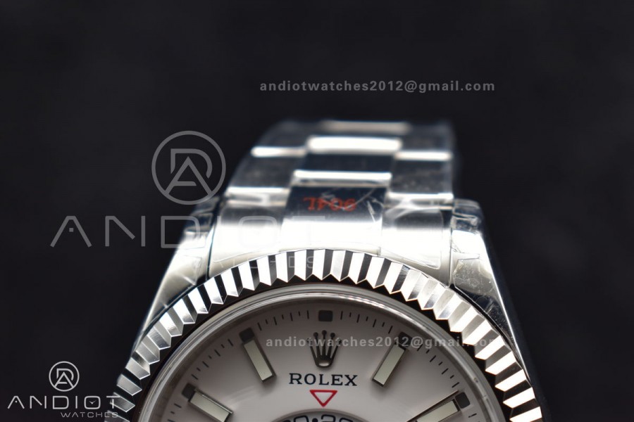 Skydweller SS Noob Best Edition White Dial on SS Oyster Bracelet A23J