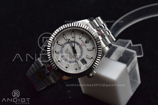 Skydweller SS Noob Best Edition White Dial On SS J...