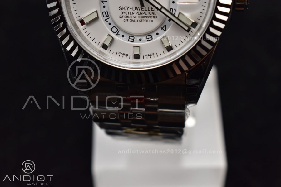 Skydweller SS Noob Best Edition White Dial On SS Jubilee Bracelet A23J