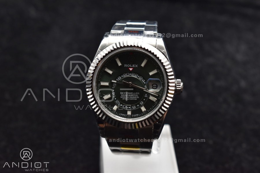 Skydweller SS Noob Best Edition Green Dial on SS Oyster Bracelet A23J