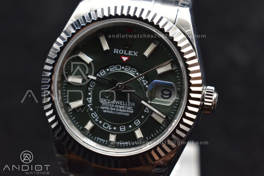 Skydweller SS Noob Best Edition Green Dial on SS Oyster Bracelet A23J