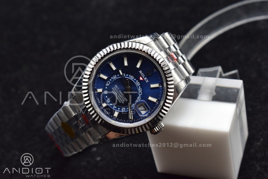 Skydweller SS Noob Best Edition Blue Dial on SS Jubilee Bracelet A23J