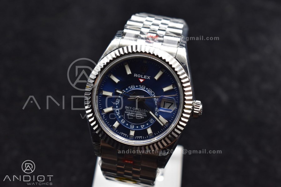 Skydweller SS Noob Best Edition Blue Dial on SS Jubilee Bracelet A23J