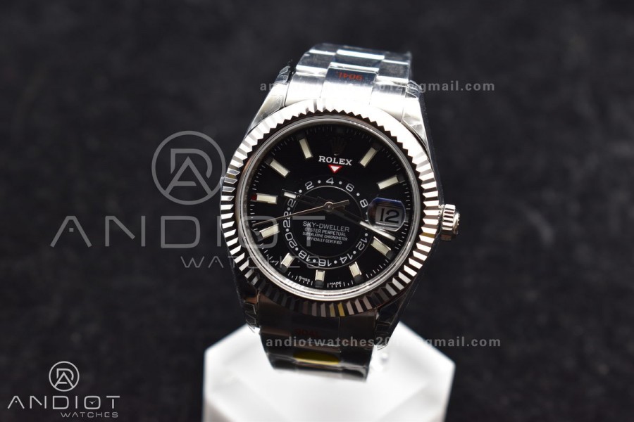 Skydweller SS Noob Best Edition Black Dial on SS Oyster Bracelet A23J