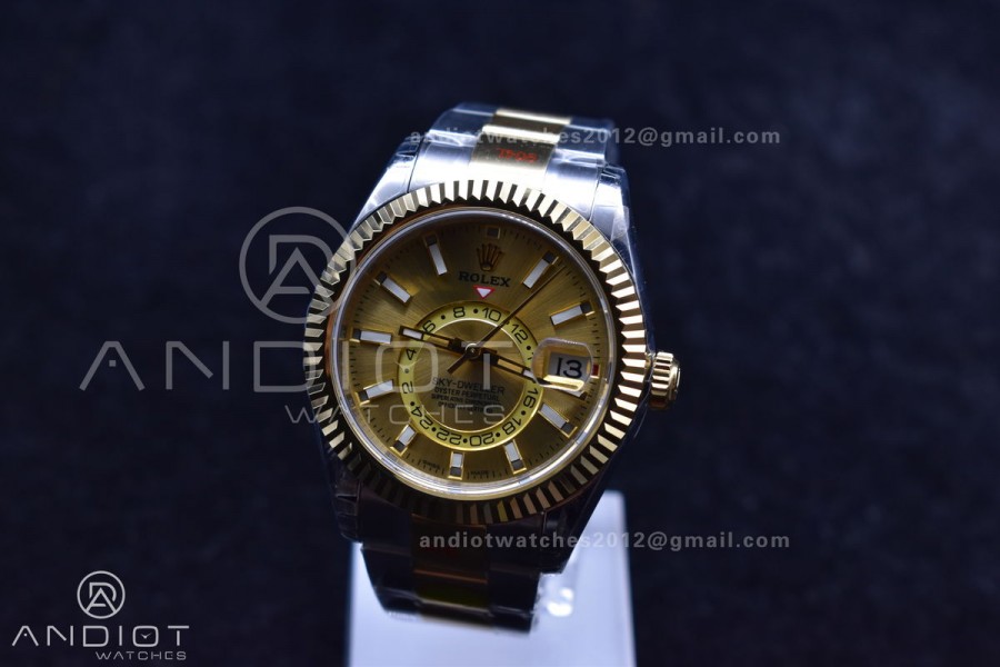 Skydweller SS/YG Noob Best Edition YG Dial on SS/YG Bracelet A23J
