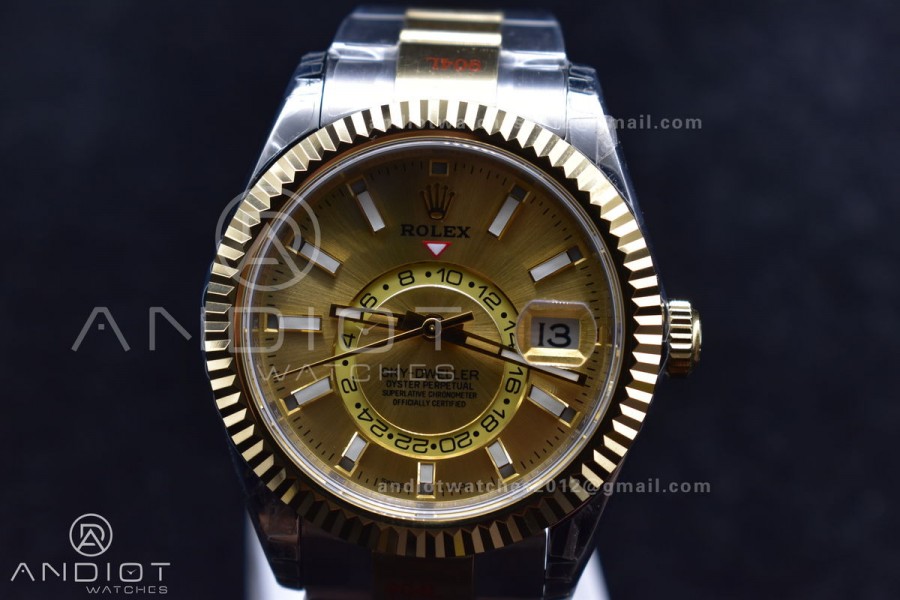 Skydweller SS/YG Noob Best Edition YG Dial on SS/YG Bracelet A23J