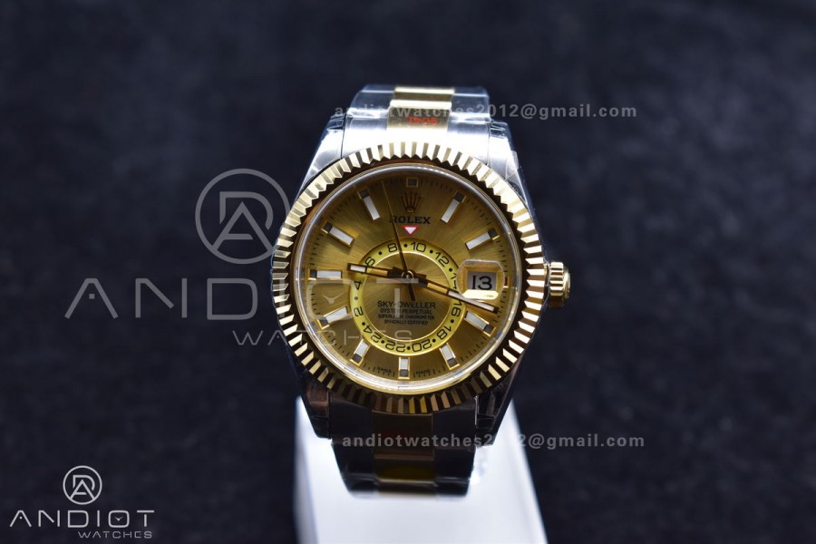 Skydweller SS/YG Noob Best Edition YG Dial on SS/YG Bracelet A23J