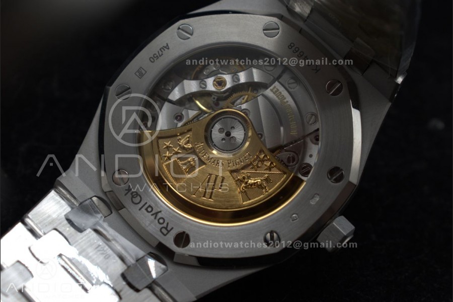 Royal Oak 37mm 15454 Frosted SS APSF 1:1 Best Edition Grey Textured Dial on SS Bracelet SA3120 Super Clone