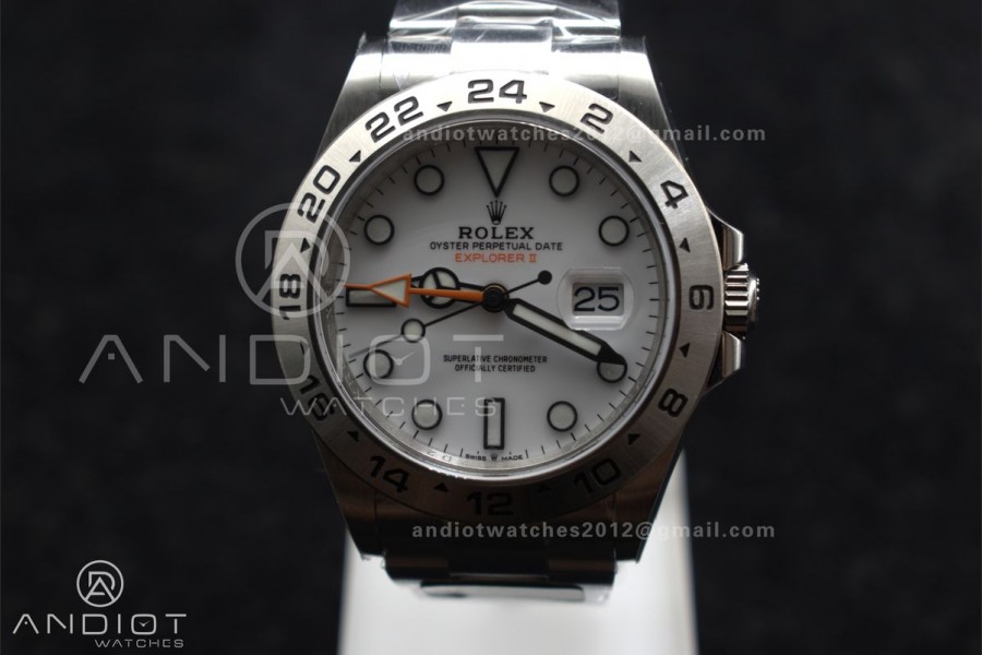 Explorer II 42mm 226570 904L SS C+F 1:1 Best Edition White Dial on Bracelet VR3285 CHS