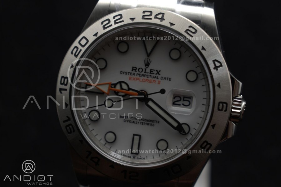 Explorer II 42mm 226570 904L SS C+F 1:1 Best Edition White Dial on Bracelet VR3285 CHS