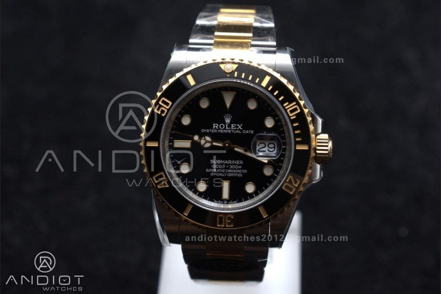 Submariner 126613 LN SS/YG Black Ceramic 904L Steel Clean 1:1 Best Edition VR3235