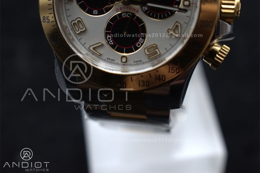 Daytona 116503 Clean 1:1 Best Edition White Dial Arabic Markers on SS/YG Bracelet SA4130 V2
