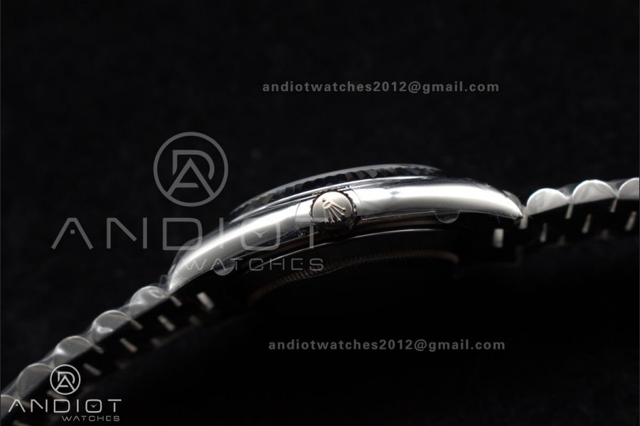 DayDate 40 SS GSF Gain Weight Green Roman Dial Bezel on President Bracelet A2836