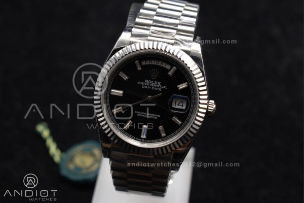 DayDate 40 SS GSF Gain Weight Black Crystal Dial o...