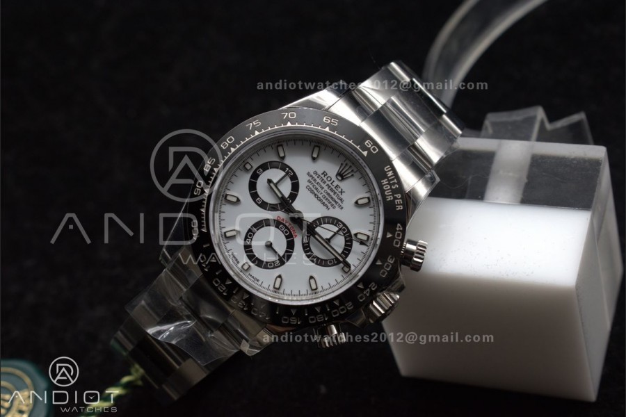 Daytona 116500 ZF 1:1 Best Edition 904L SS Case and Bracelet White Dial SH4130
