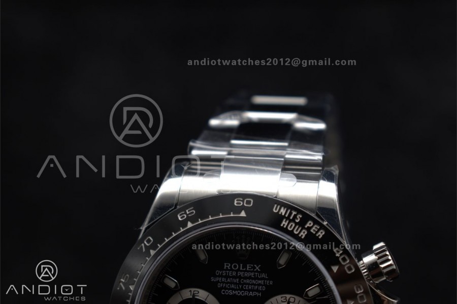 Daytona 116500 ZF 1:1 Best Edition 904L SS Case and Bracelet Black Dial SH4130