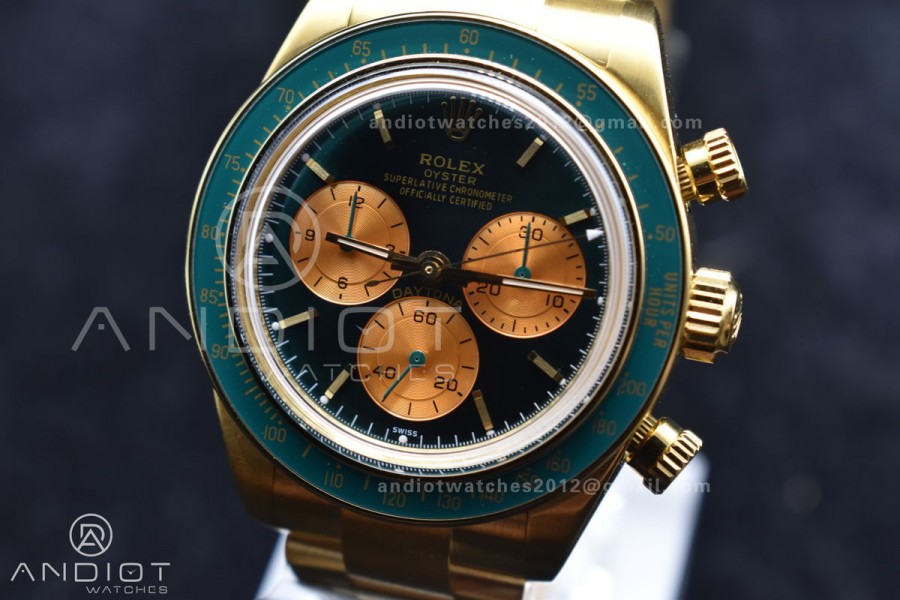 Daytona YG ADGF Best Edition Green/YG Dial on YG Bracelet A7750