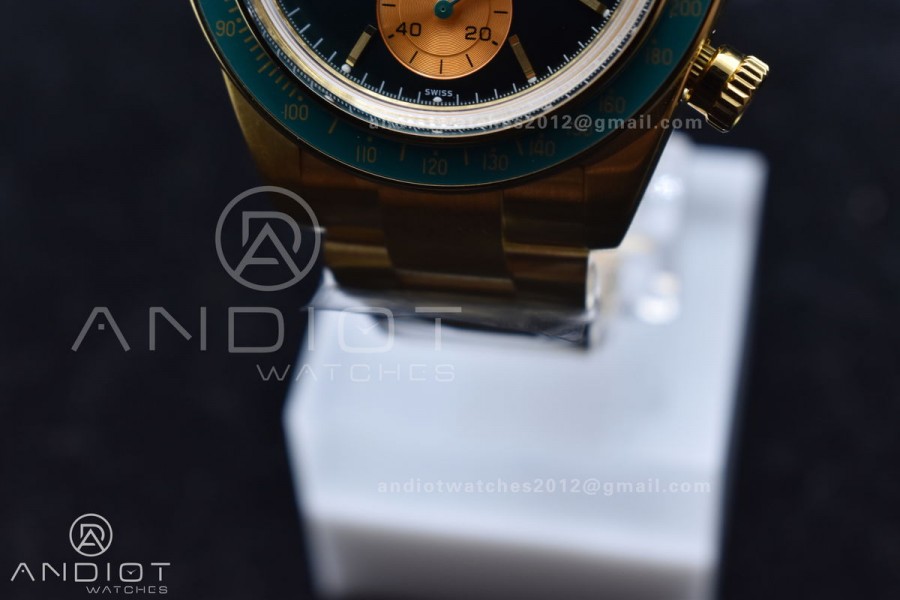 Daytona YG ADGF Best Edition Green/YG Dial on YG Bracelet A7750