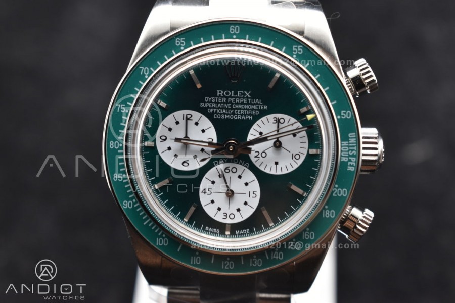 Daytona SS ADGF Best Edition Green/White Dial on SS Bracelet A7750
